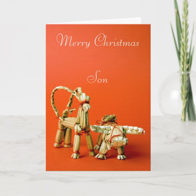 Merry Christmas Son Holiday Card (Front)