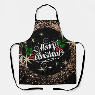 Merry Christmas sparkle and glitter, Apron