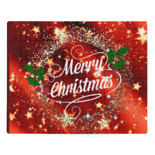 Merry Christmas sparkle and glitter, Jigsaw Puzzle
