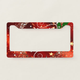 Merry Christmas, sparkle and glitter License Plate Frame