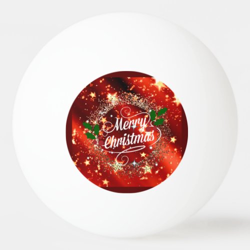 Merry Christmas sparkle and glitter Ping Pong Ball