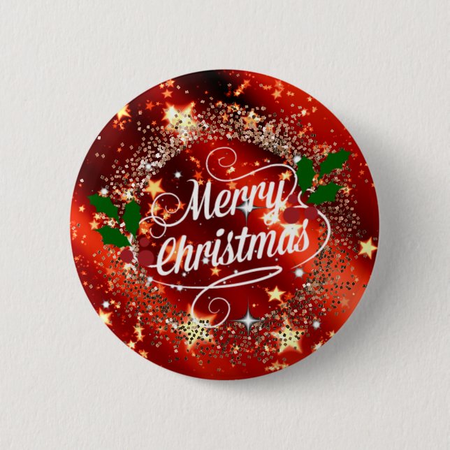 Merry Christmas sparkle and shine Button (Front)