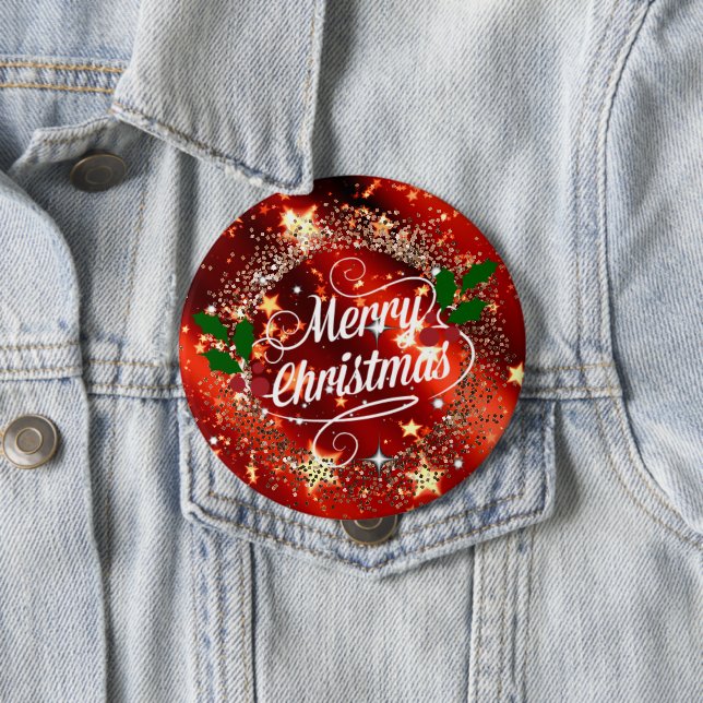 Merry Christmas sparkle and shine Button (In Situ)