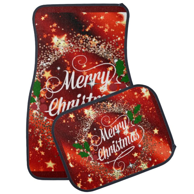 Merry Christmas sparkle and shine Car Floor Mat (Set)