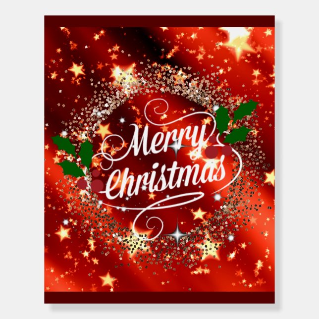 Merry Christmas sparkle and shine  Foam Board (Front)