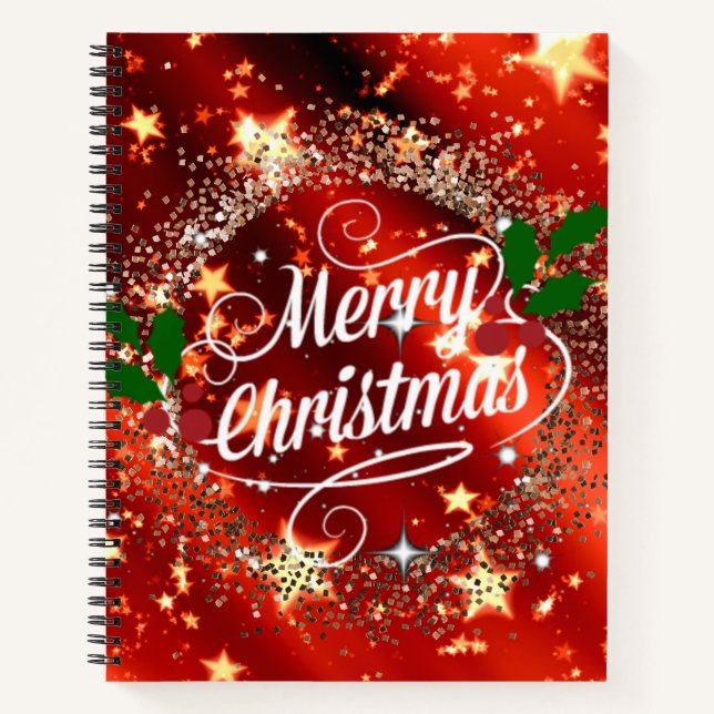 Merry Christmas sparkle and shine Notebook (Front)