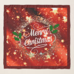 Merry Christmas sparkle and shine Scarf<br><div class="desc">Merry Christmas sparkle and shine in holiday red</div>