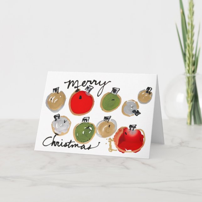 Merry Christmas Sparkle Blank Card (Front)