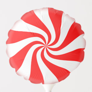 Merry Christmas Spearmint swirl peppermint Candy Balloon