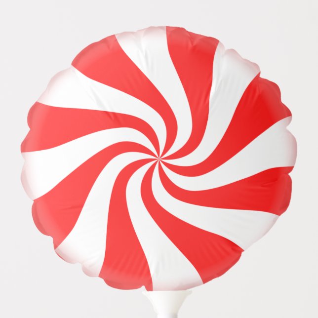 Merry Christmas Spearmint swirl peppermint Candy Balloon (Front)
