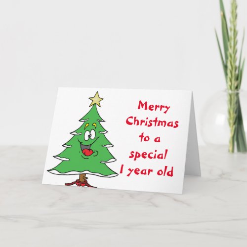 MERRY CHRISTMAS SPECIAL 1 YEAR OLD CARD