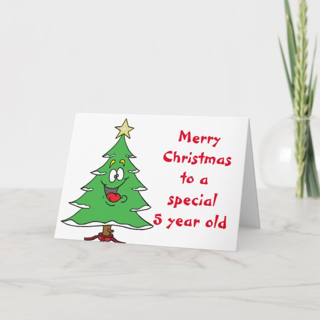 MERRY CHRISTMAS SPECIAL *5 YEAR OLD* CARD (Front)