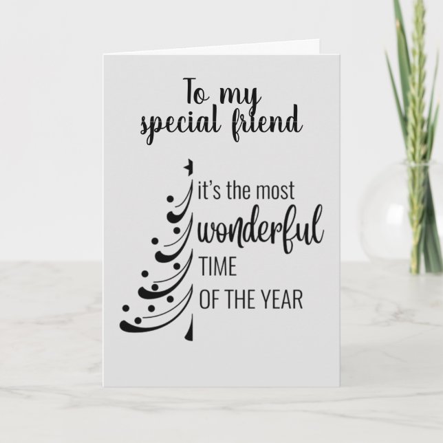 MERRY CHRISTMAS **SPECIAL FRIEND** HOLIDAY CARD (Front)