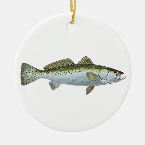Merry Christmas Speckled Sea Trout Ornament