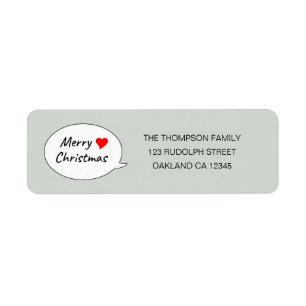 Merry Christmas Speech Bubble Label