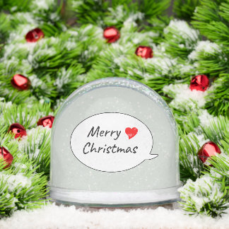 Merry Christmas Speech Bubble Snow Globe