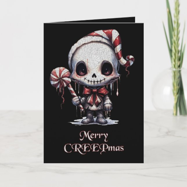 Merry Christmas Spooky Gothic Card (Front)