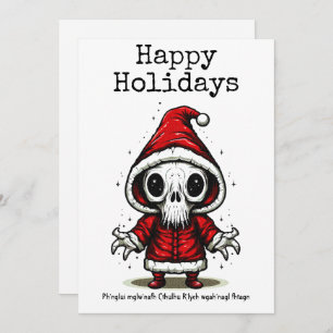 Merry Christmas Spooky Occult Cthulhu Holiday Card