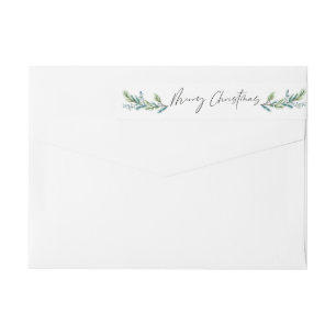 Merry Christmas Spruce and Fir Wrap Around Label