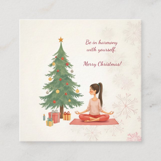 Merry Christmas! Square Business Card (Front)