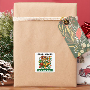 Merry Christmas Square Sticker