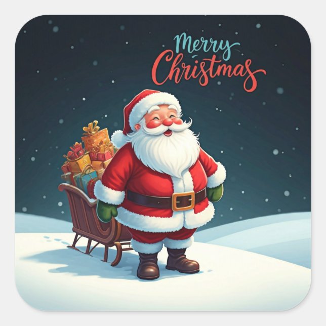 Merry Christmas  Square Sticker (Front)