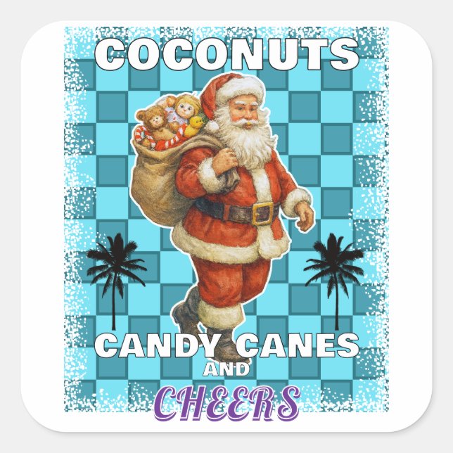 Merry Christmas Square Sticker (Front)