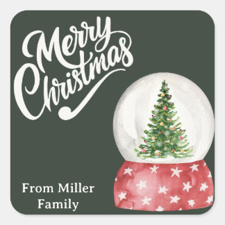 Merry Christmas Square Sticker