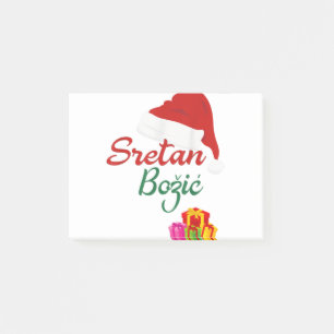 Merry christmas sretan bozic hrvatski croatian hrv post-it notes