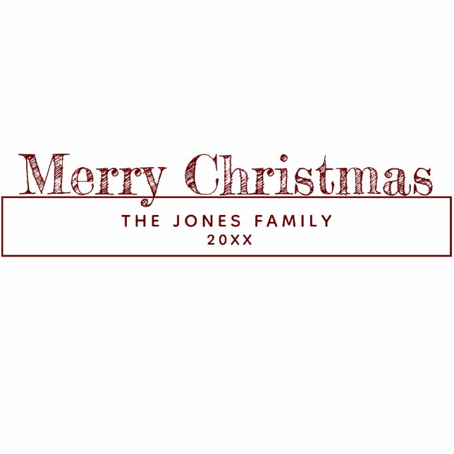 Merry Christmas Stand Up Ornament Cutout (Front)