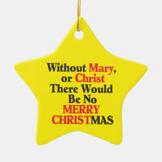 Merry Christmas Star Ornament