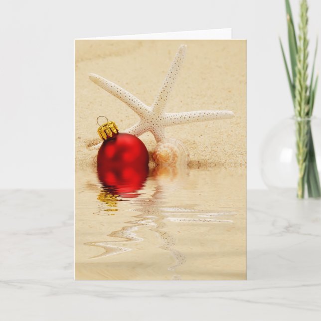 Merry Christmas Starfish Holiday Card (Front)