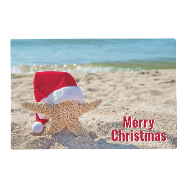 Merry Christmas Starfish  Placemat (Front)
