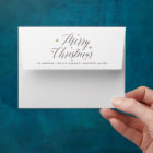 Merry Christmas Starry Script Pre Addressed 5x7