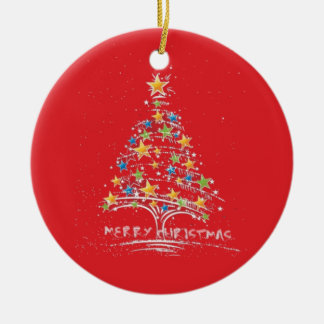 Merry Christmas Starry Tree Ornament