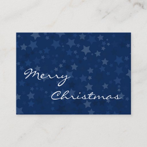 Customizable Merry Christmas - Stars -  Business Card