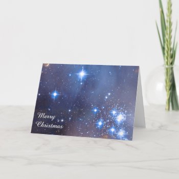 Merry Christmas Stars Holiday Card by RewStudio at Zazzle