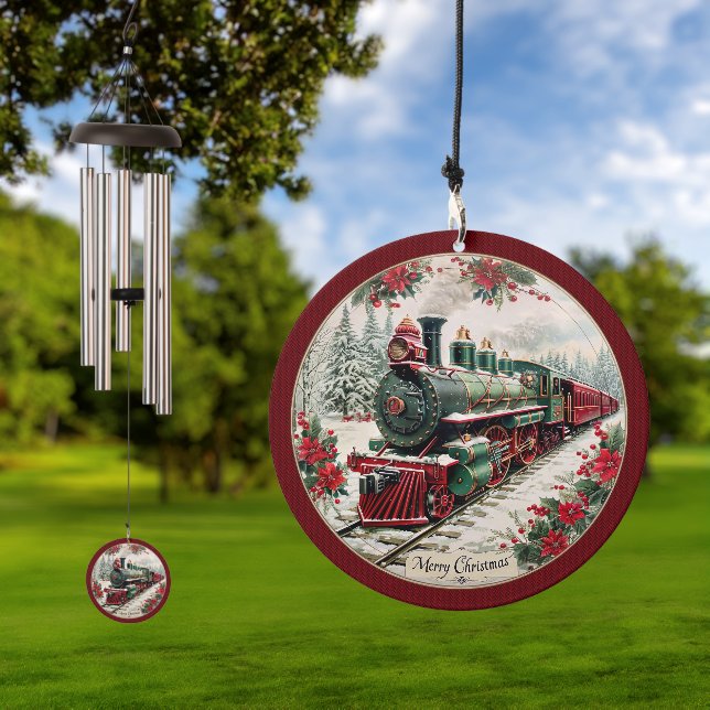Merry Christmas Steam Train – Festive Journey  Wind Chime (Outdoor)
