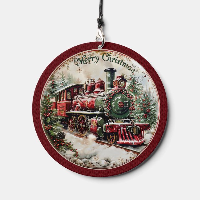 Merry Christmas Steam Train – Festive Journey  Wind Chime (Front)