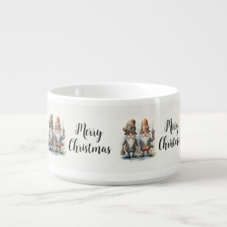 Merry Christmas Steampunk Gnomes Bowl
