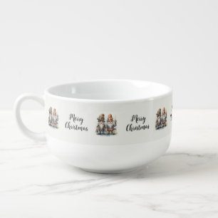 Merry Christmas Steampunk Gnomes Soup Mug