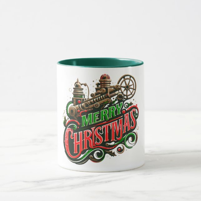 Merry Christmas steampunk Mug (Center)