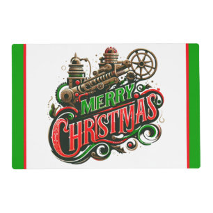 Merry Christmas steampunk Placemat