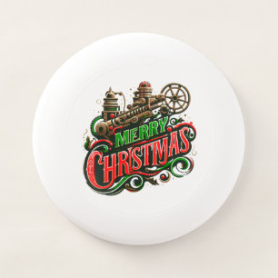 Merry Christmas steampunk Wham-O Frisbee