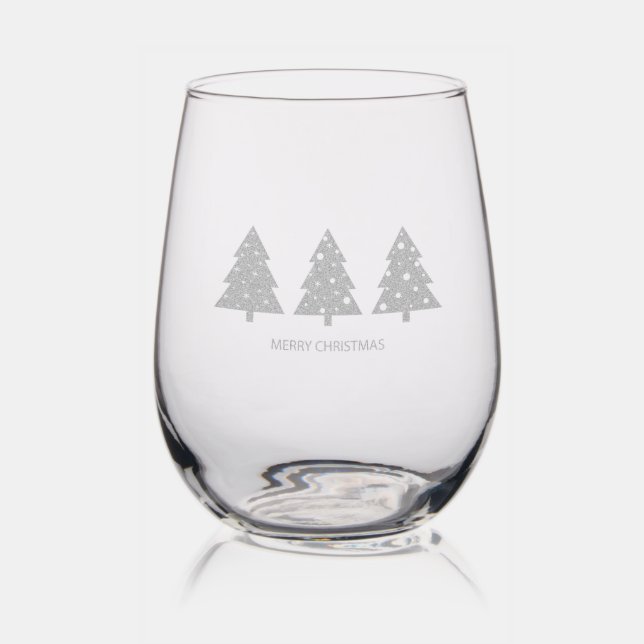 Merry Christmas Stemless Wine Glass (Glassware)