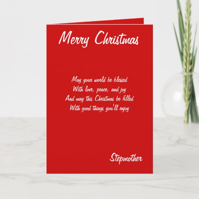 Merry Christmas stepmother cards (Front)
