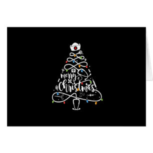 Merry Christmas Stethoscope Nurse Christmas Tree F