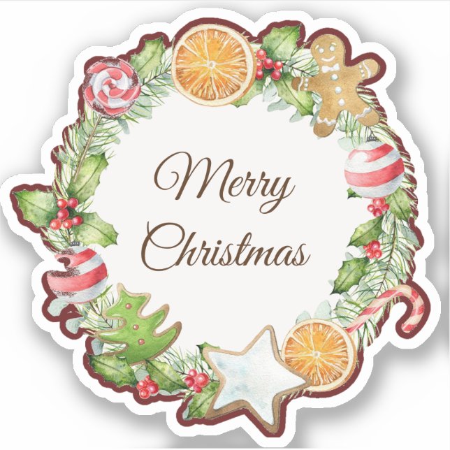 Merry Christmas Sticker (Front)