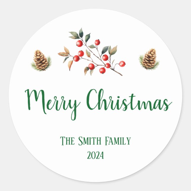 Merry Christmas Sticker (Front)