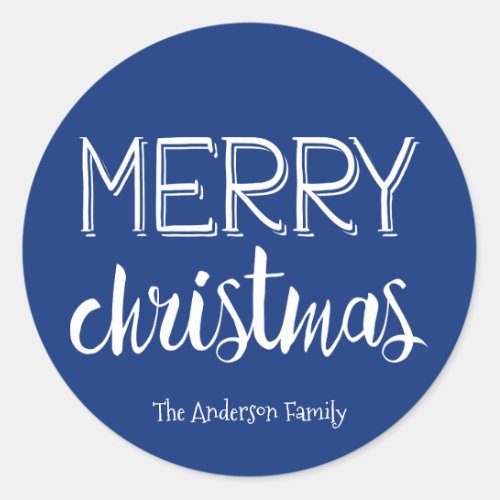 Merry Christmas Sticker Gift Tag